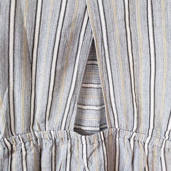 Prana Ecotropics Dress Size S Womens 100% Organic Cotton Stripe Midi Boho New - Picture 10 of 12